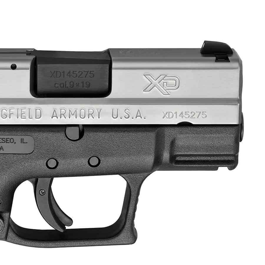 Springfield Armory XD Sub-Compact 9mm Luger 3in Black/Stainless Pistol - 10+1 Rounds - Black Springfield Armory XD Sub-Compact 9mm Luger 3in Black/Stainless Pistol - 10+1 Rounds - Black