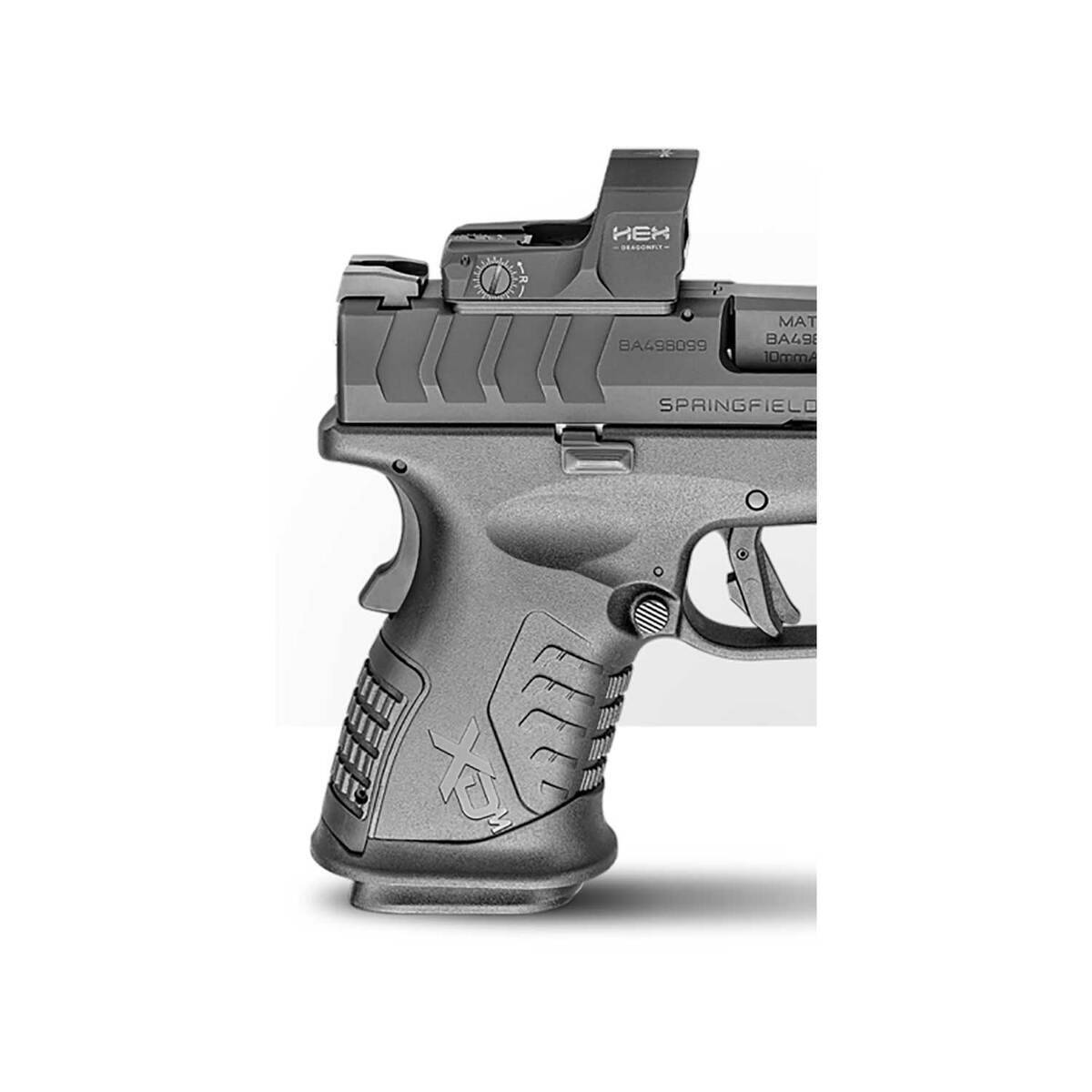 Springfield Armory XDM Elite Compact OSP 10mm Auto 3.8in Melonite Black Pistol - 11+1, HEX Sight - Black Springfield Armory XDM Elite Compact OSP 10mm Auto 3.8in Melonite Black Pistol - 11+1, HEX Sight - Black