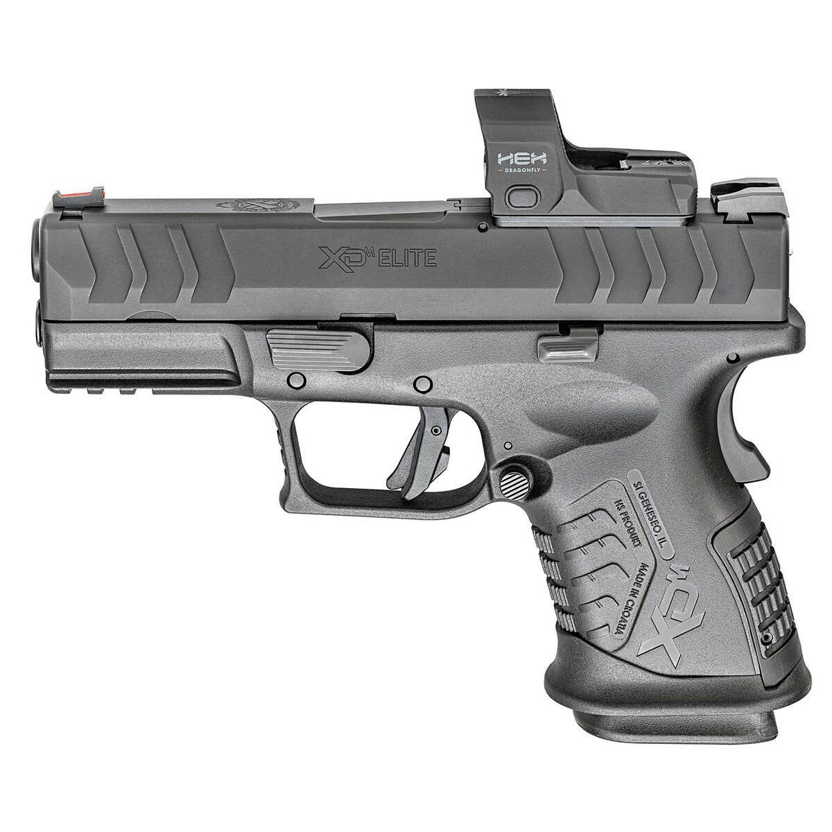 Springfield Armory XDM Elite Compact OSP 10mm Auto 3.8in Melonite Black Pistol - 11+1, HEX Sight - Black Springfield Armory XDM Elite Compact OSP 10mm Auto 3.8in Melonite Black Pistol - 11+1, HEX Sight - Black