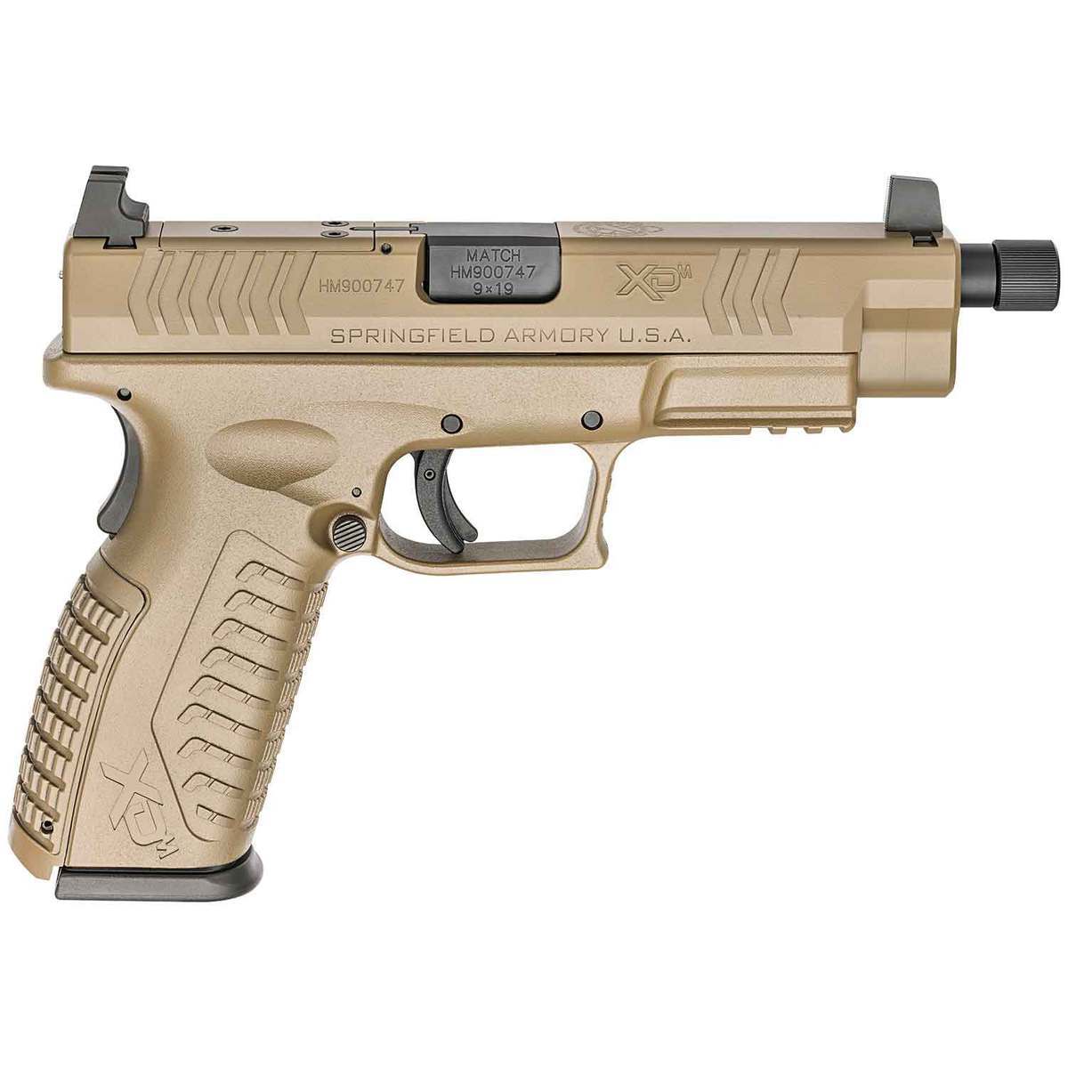 Springfield Armory XD(M) OSP 9mm Luger 4.5in Black/FDE Pistol - 19+1 Rounds - Tan Springfield Armory XD(M) OSP 9mm Luger 4.5in Black/FDE Pistol - 19+1 Rounds - Tan