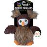 Spunky Pup Furry Friends Owl Squeaker Plush - Brown - Brown
