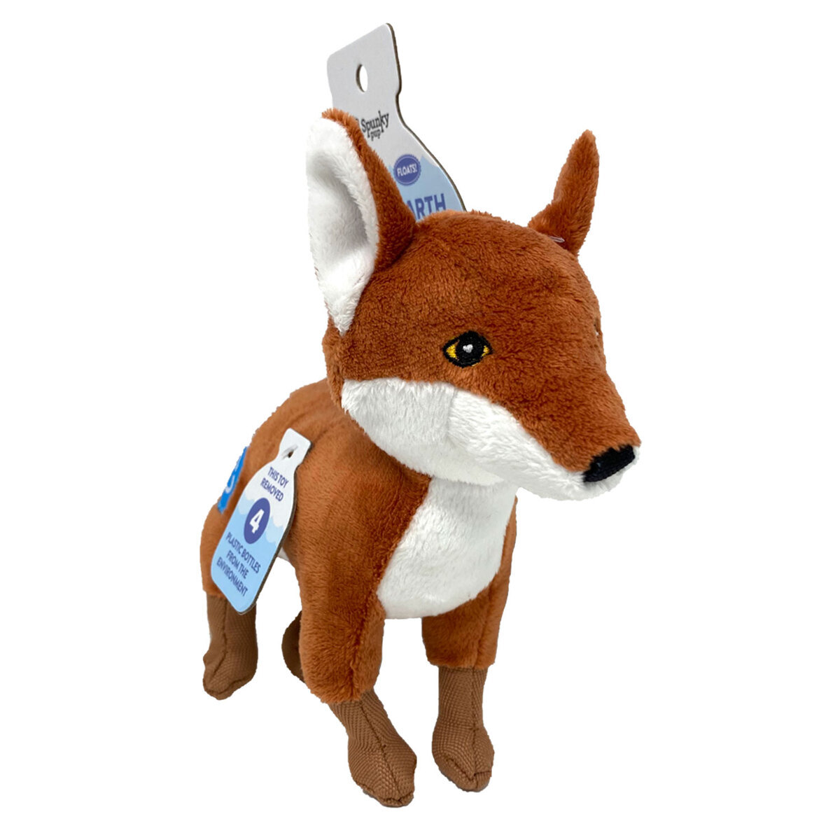 Spunky Pup Recycled PETE Fox Dog Toy - Small - Brown Spunky Pup Recycled PETE Fox Dog Toy - Small - Brown