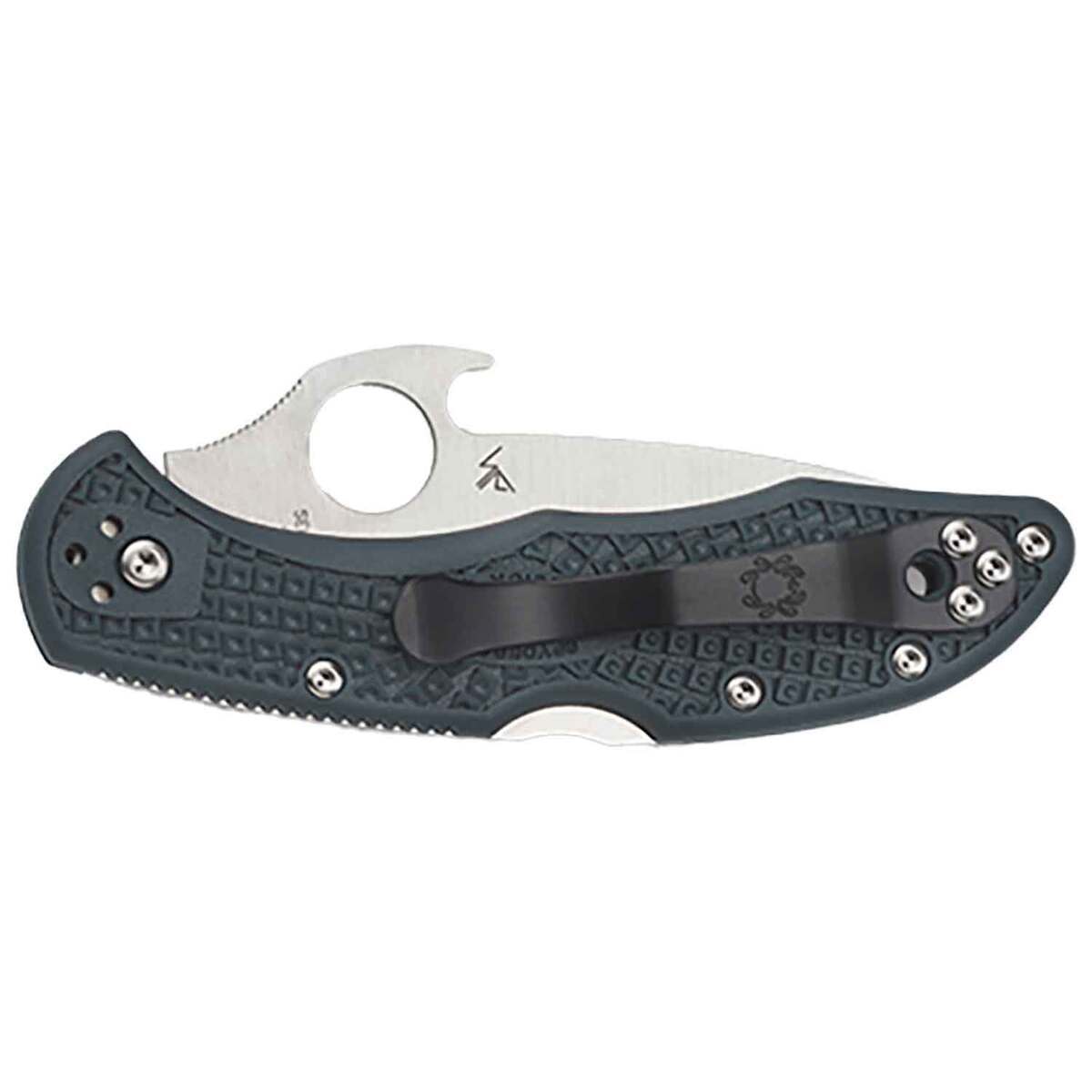 Spyderco Delica 4 Emerson Opener 2.9 inch Folding Knife - Dark Gray - Dark Gray Spyderco Delica 4 Emerson Opener 2.9 inch Folding Knife - Dark Gray - Dark Gray