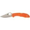 Spyderco Delica4 Plain Edge Knife - Orange