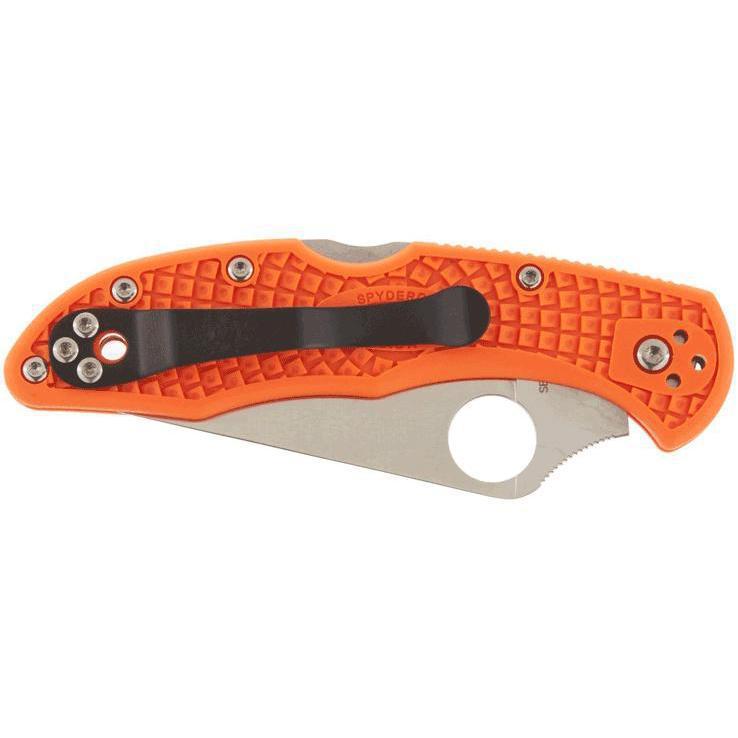 Spyderco Delica4 Plain Edge Knife - Orange Spyderco Delica4 Plain Edge Knife - Orange