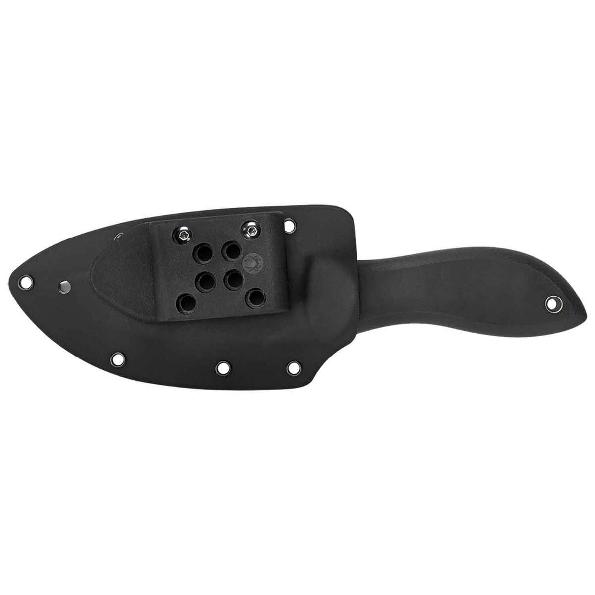 Spyderco Moran 3.92 inch Fixed Blade Knife - Black - Black Spyderco Moran 3.92 inch Fixed Blade Knife - Black - Black