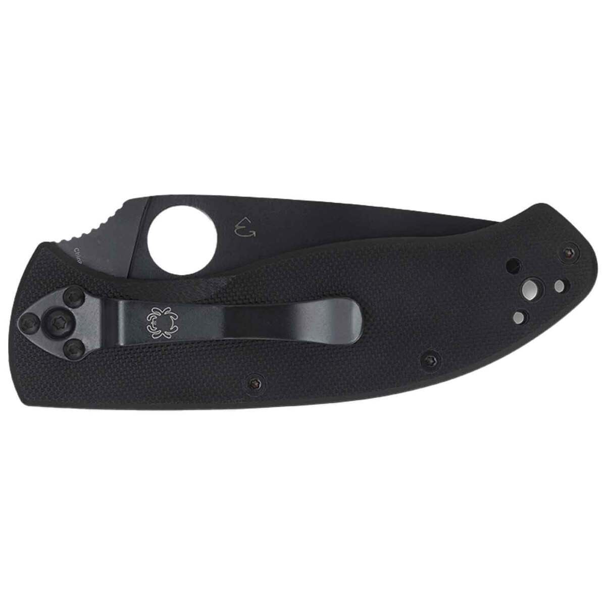 Spyderco Tenacious 3.39 inch Folding Knife - Black - Black Spyderco Tenacious 3.39 inch Folding Knife - Black - Black