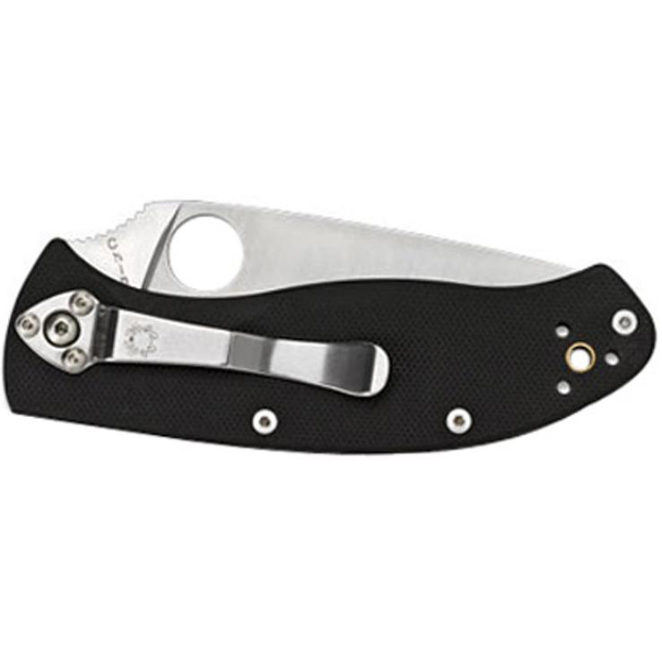 Spyderco Tenacious 3.39 inch Folding Knife - Black - Black Spyderco Tenacious 3.39 inch Folding Knife - Black - Black