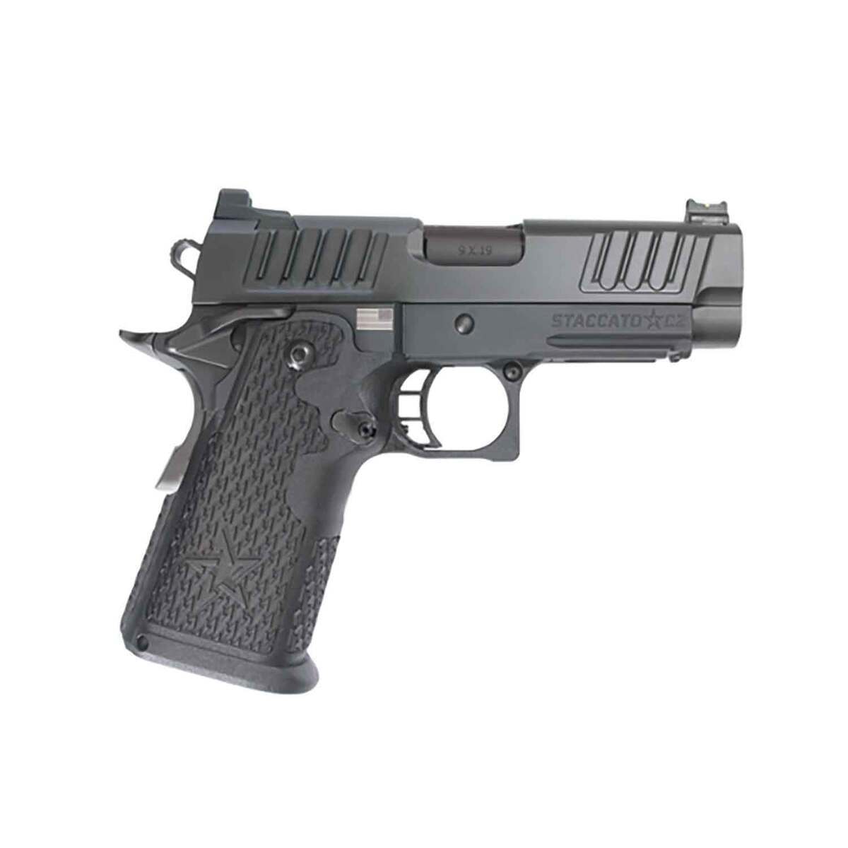 Staccato C2 9mm Luger 3.9in Anodized Diamond Like Carbon Pistol - 16+1 Rounds - Black Staccato C2 9mm Luger 3.9in Anodized Diamond Like Carbon Pistol - 16+1 Rounds - Black