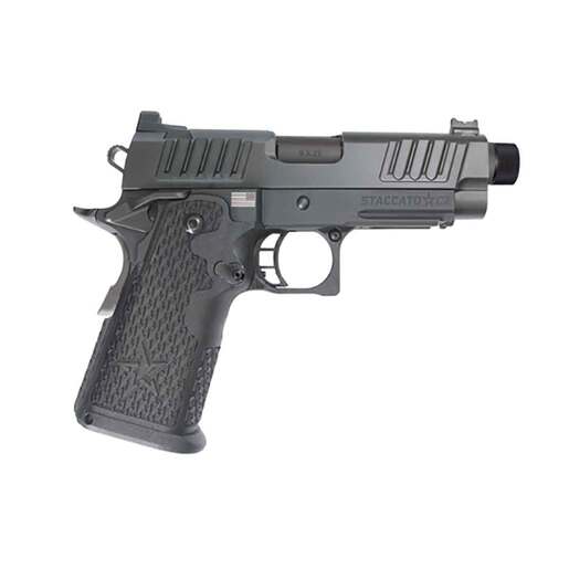 Staccato C2 9mm Luger 3.9in Anodized Diamond Like Carbon Threaded Pistol - 16+1 Rounds - Black Compact - Staccato