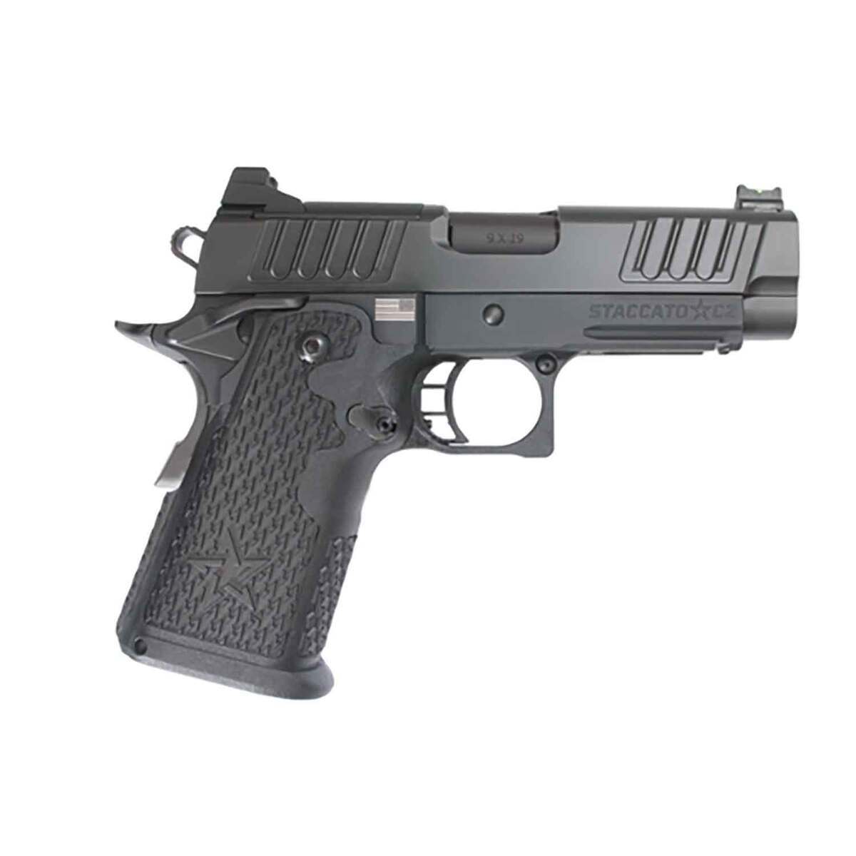 Staccato C2 Full Size Sight 9mm Luger 3.9in Anodized Diamond Like Carbon Pistol - 16+1 Rounds - Black Staccato C2 Full Size Sight 9mm Luger 3.9in Anodized Diamond Like Carbon Pistol - 16+1 Rounds - Black