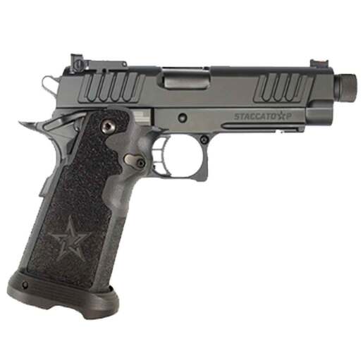 Staccato P Irons 9mm Luger 4.9in Billet Steel Pistol - 20+1 Rounds - Black Fullsize - Staccato