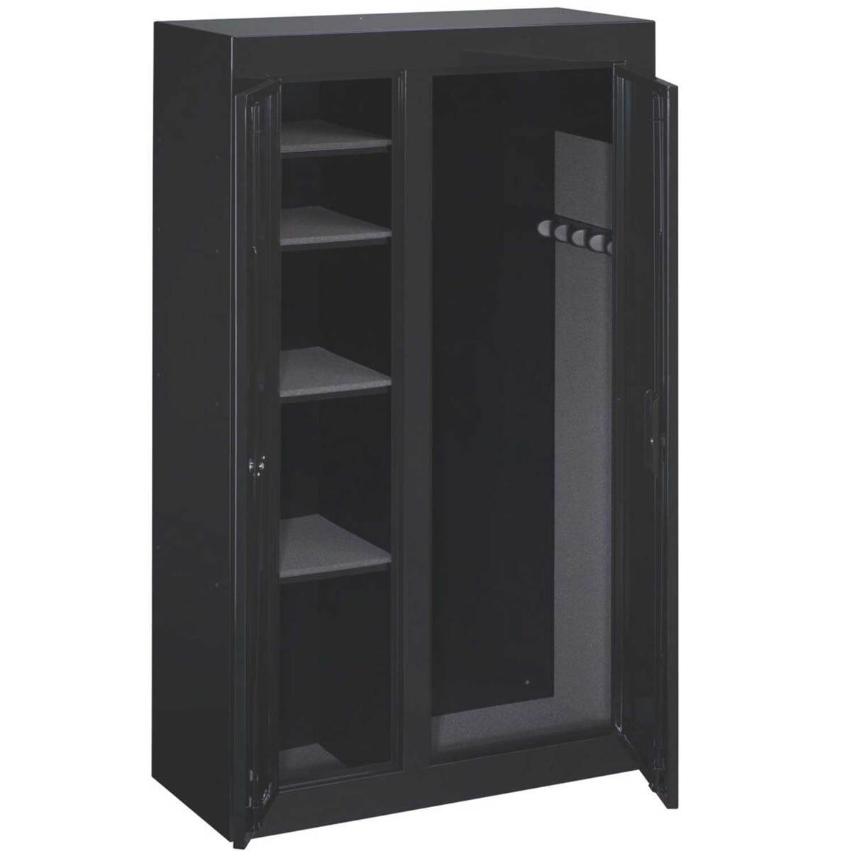 Stack-On 10 Gun Double Door Security Cabinet - Black - Black Stack-On 10 Gun Double Door Security Cabinet - Black - Black