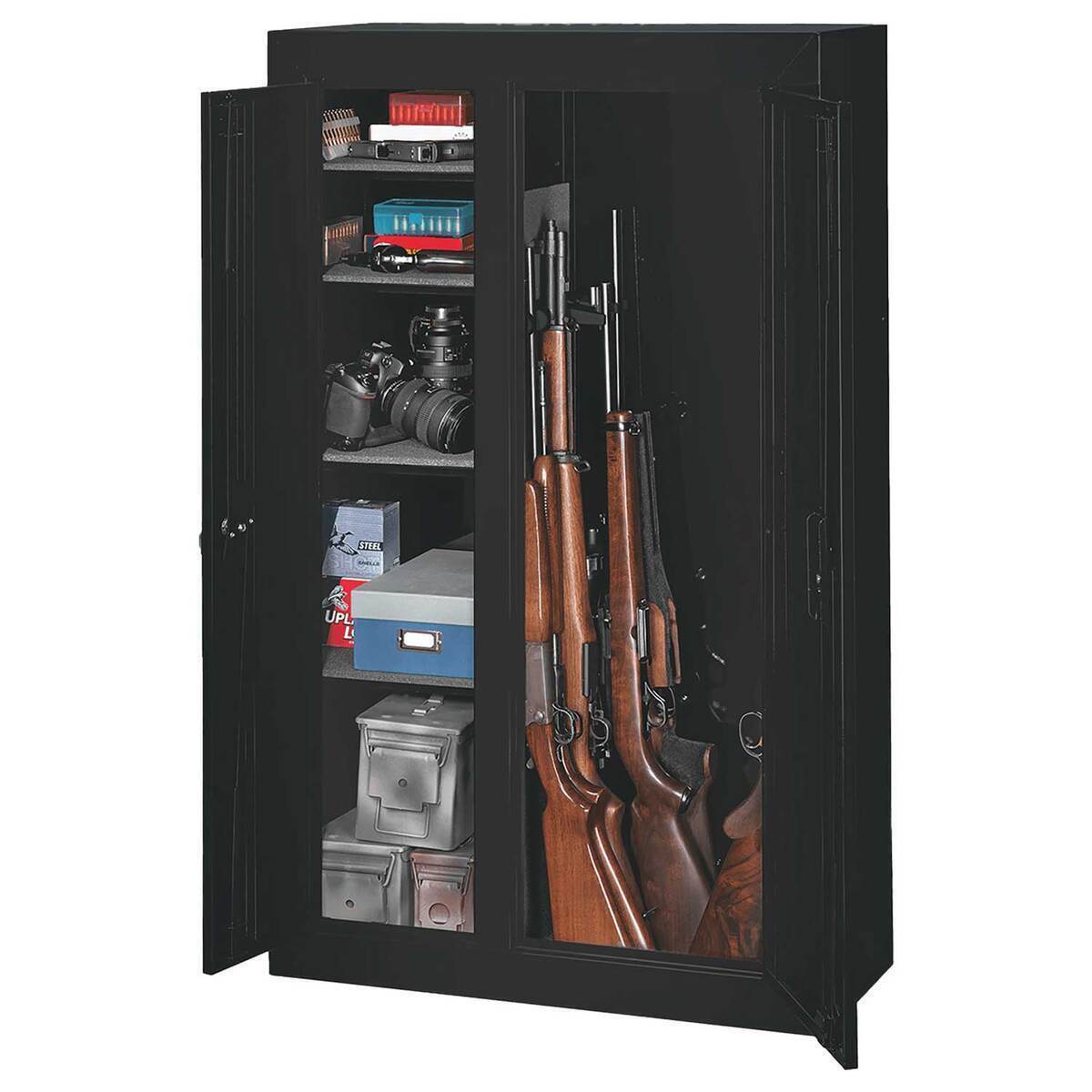 Stack-On 10 Gun Double Door Security Cabinet - Gray | Sportsman's Warehouse