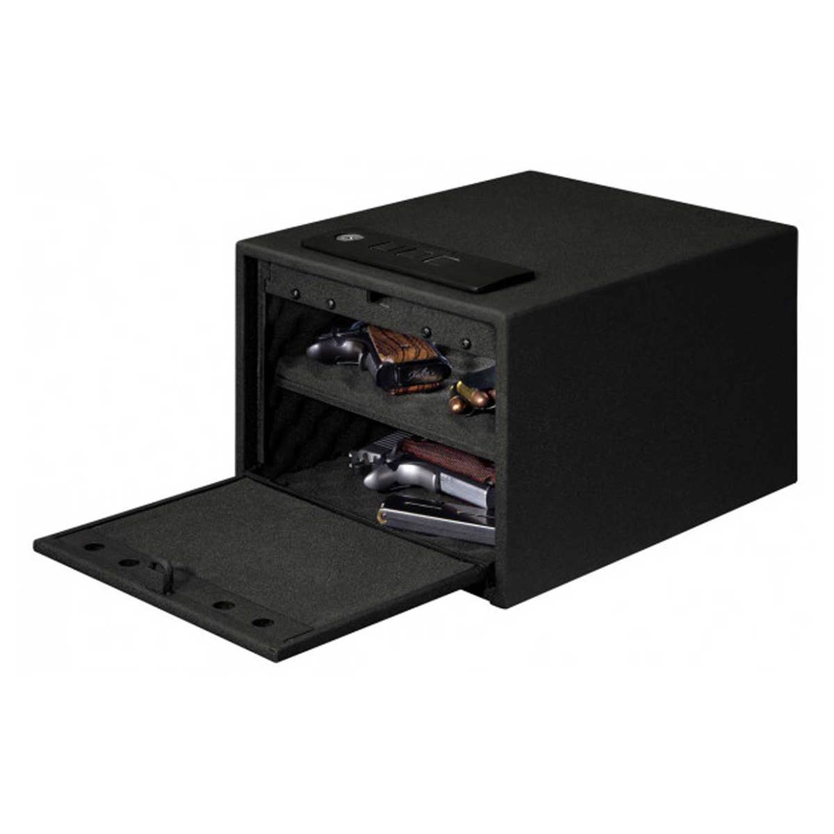 Stack-On Large Quick Access Biometric Pistol Vault - Black - Black Stack-On Large Quick Access Biometric Pistol Vault - Black - Black
