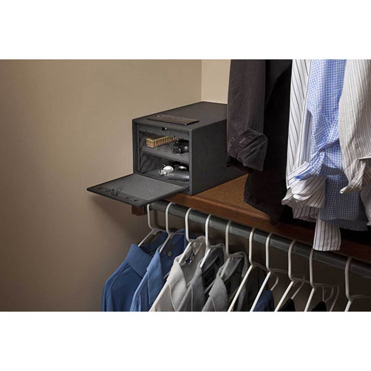 Stack-On Large Quick Access Biometric Pistol Vault - Black - Black Stack-On Large Quick Access Biometric Pistol Vault - Black - Black