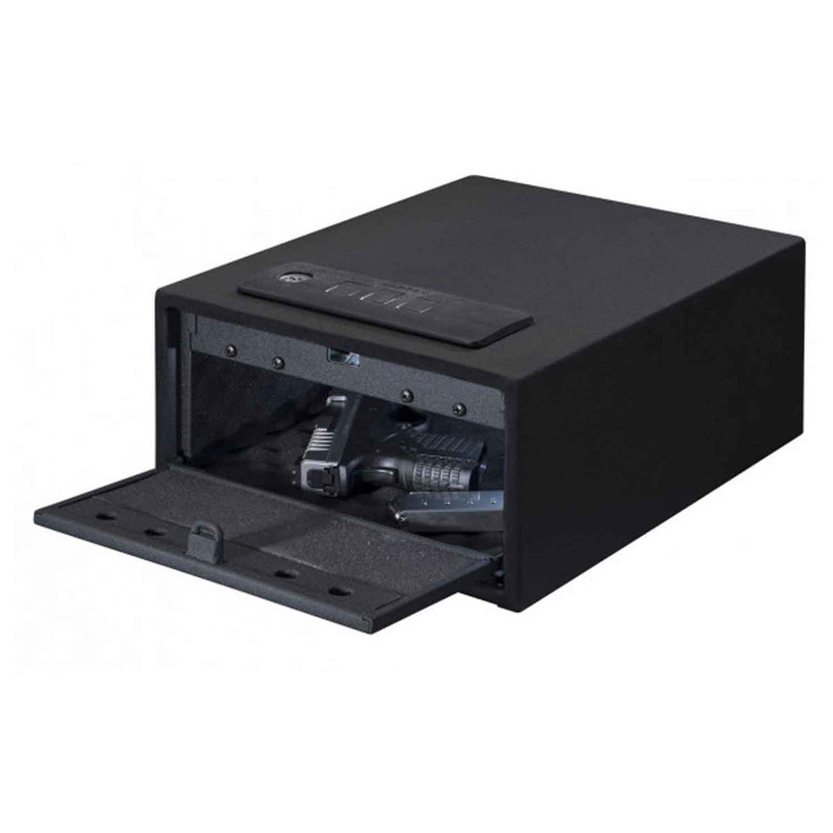 Stack-On Medium Quick Access Safe With Alarm E-Lock - Black - Black Stack-On Medium Quick Access Safe With Alarm E-Lock - Black - Black