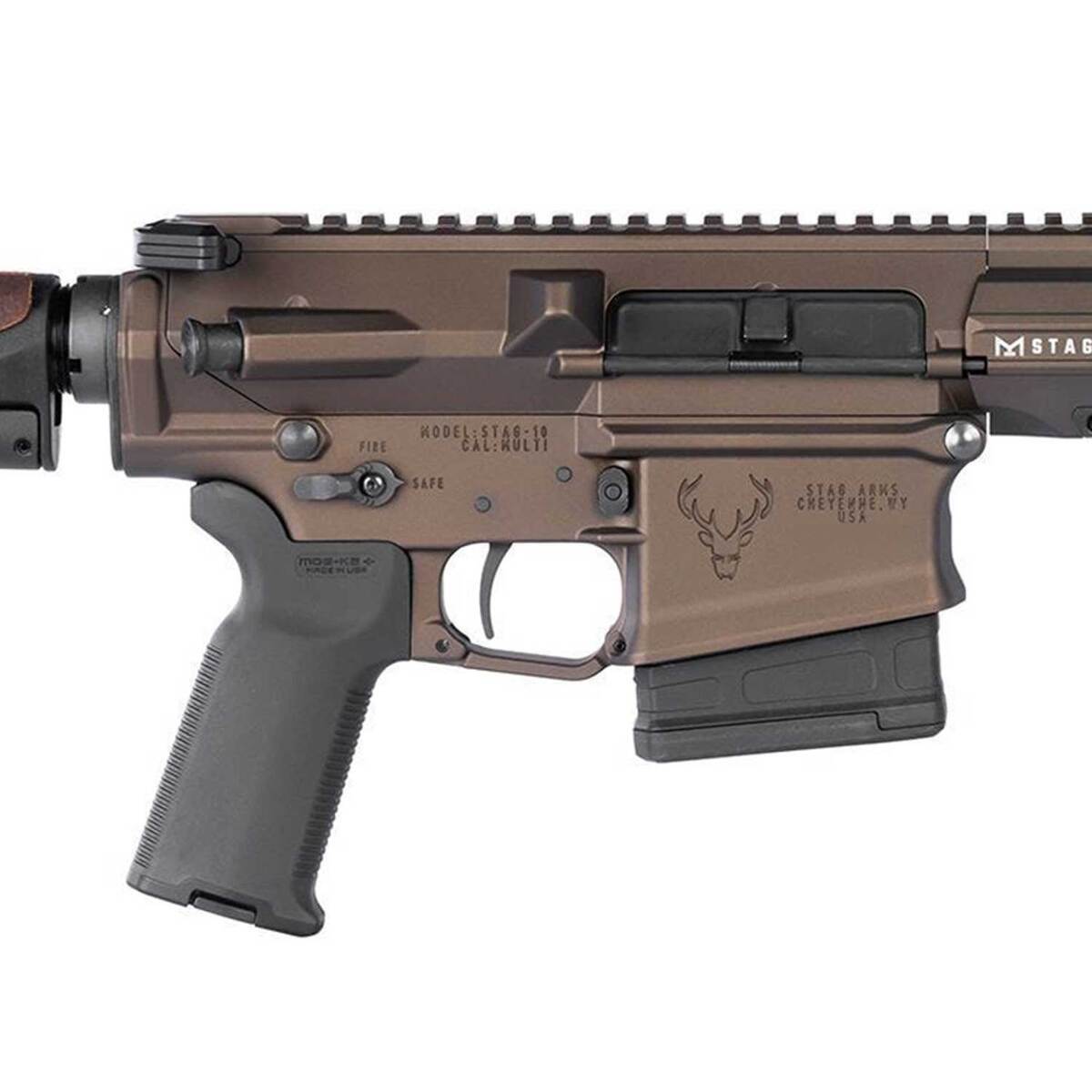Stag Arms 10 Pursuit 308 Winchester 16in Midnight Bronze Cerakote Semi ...