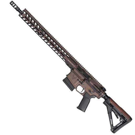 Stag Arms 10 Pursuit 6.5 Creedmoor 18in Midnight Bronze Cerakote Left Hand Semi Automatic Modern Sporting Rifle - 10+1 Rounds - Brown - Stag Arms