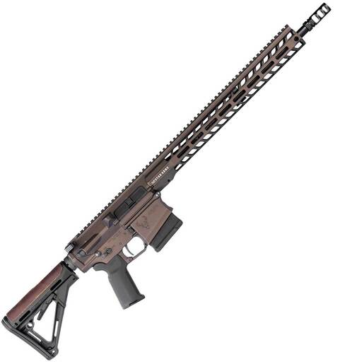 Stag Arms 10 Pursuit Cross 6.5 Creedmoor 18in Midnight Bronze Cerakote Semi Automatic Modern Sporting Rifle - 10+1 Rounds - Brown - Stag Arms