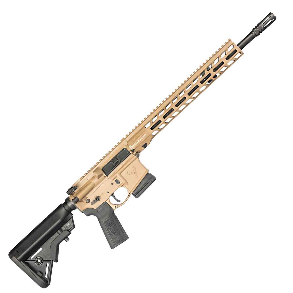 Stag Arms 15 Tactical 5.56mm NATO 16in Flat Dark Earth Cerakote Semi Automatic Modern Sporting Rifle - 10+1 Rounds - Tan Stag Arms 15 Tactical 5.56mm NATO 16in Flat Dark Earth Cerakote Semi Automatic Modern Sporting Rifle - 10+1 Rounds - Tan