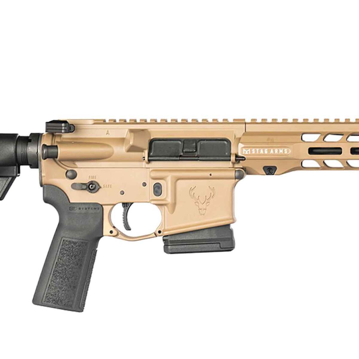 Stag Arms 15 Tactical 5.56mm NATO 16in Flat Dark Earth Cerakote Semi Automatic Modern Sporting Rifle - 10+1 Rounds - Tan Stag Arms 15 Tactical 5.56mm NATO 16in Flat Dark Earth Cerakote Semi Automatic Modern Sporting Rifle - 10+1 Rounds - Tan