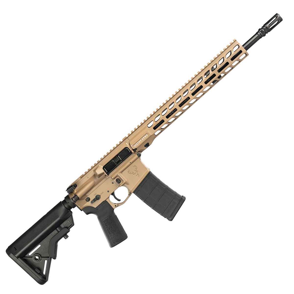 Stag Arms 15 Tactical 5.56mm NATO 16in Flat Dark Earth Semi Automatic Modern Sporting Rifle - 30+1 Rounds - Tan Stag Arms 15 Tactical 5.56mm NATO 16in Flat Dark Earth Semi Automatic Modern Sporting Rifle - 30+1 Rounds - Tan