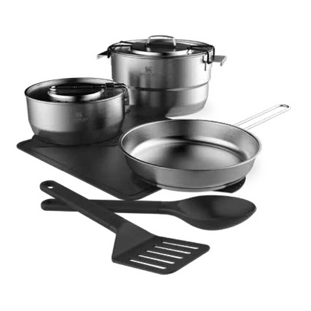 Stanley Adventure Series Even-Heat Camp Pro Cook Set - Stainless Steel 11 piece Set Stanley Adventure Series Even-Heat Camp Pro Cook Set - Stainless Steel 11 piece Set