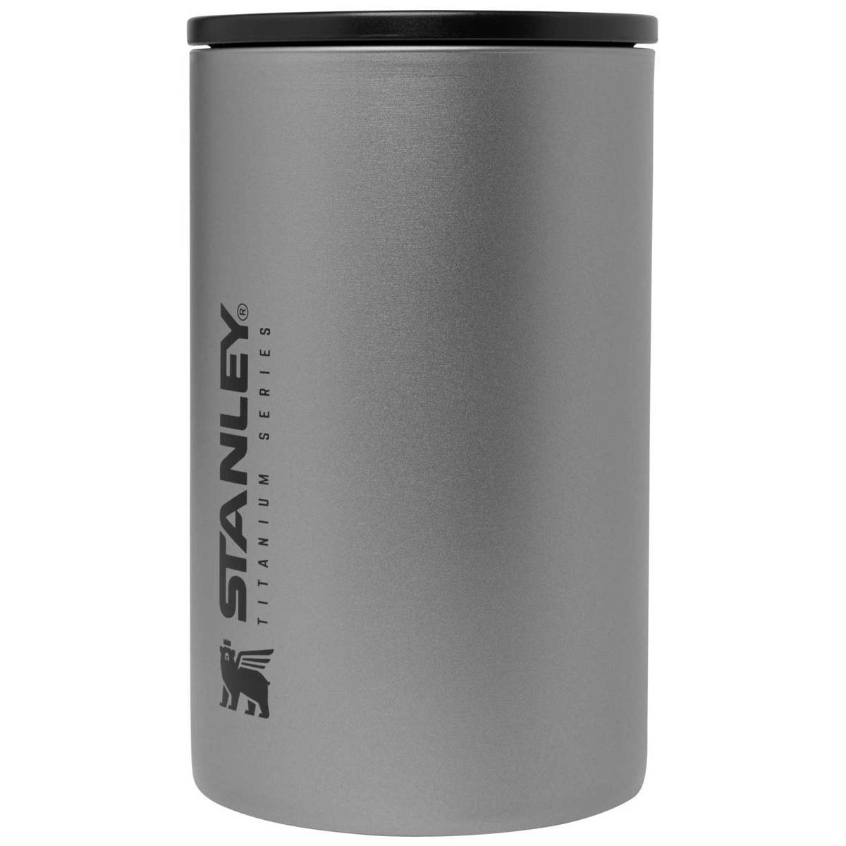 Stanley Cup Thermos Insulated Twist Top Gray Black 17 oz 0.5 Liter spoon  Soup