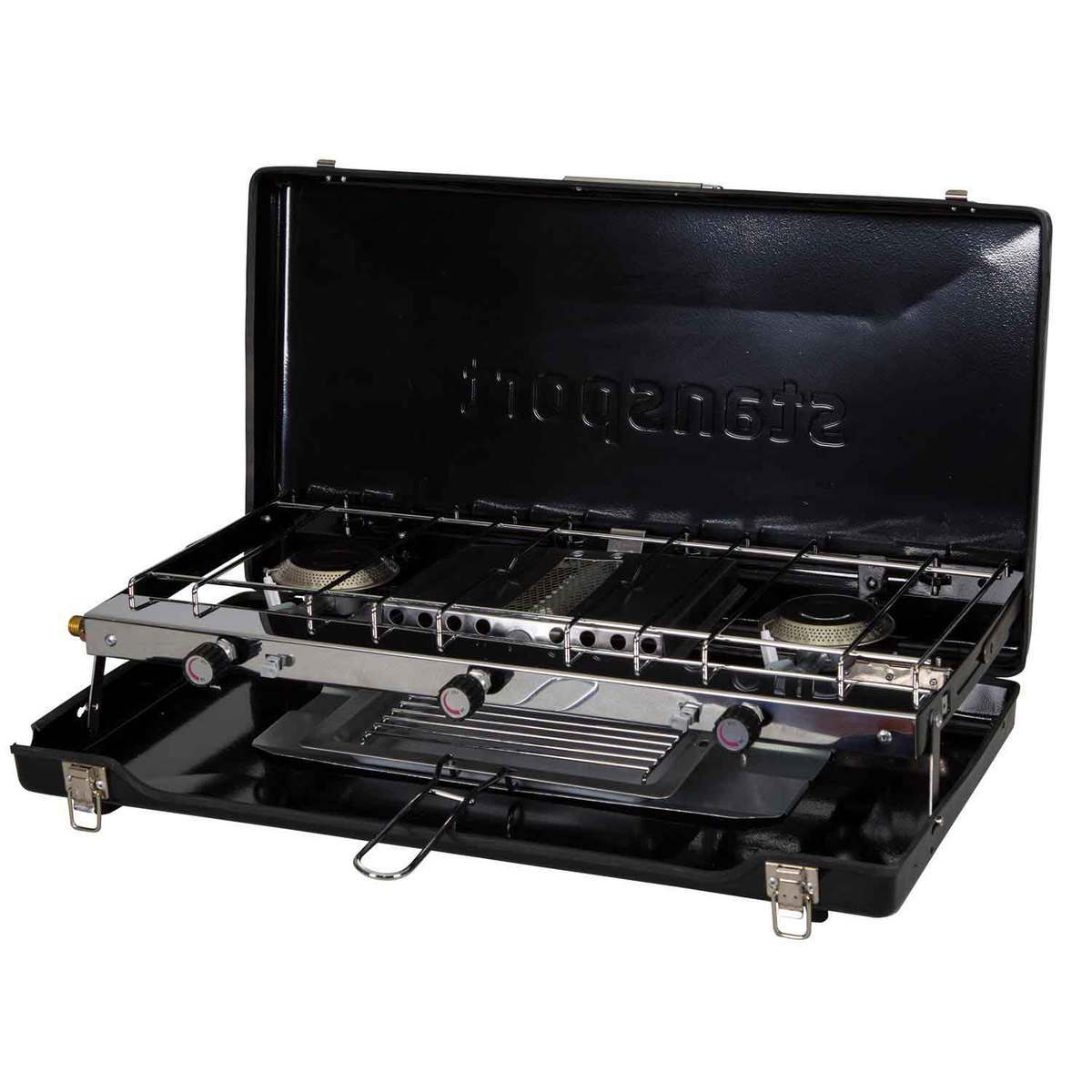 2-Burner Propane Stove with Grill - Stansport