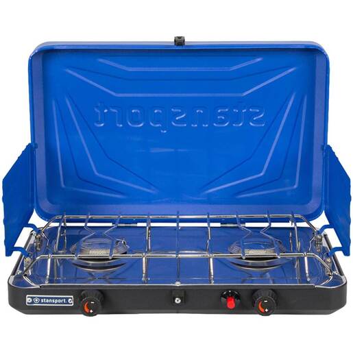 Stansport 2-Burner Propane Stove - Blue
