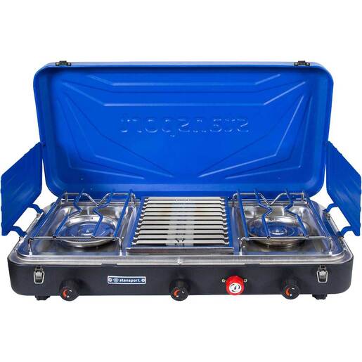 Stansport 2-Burner Propane Stove - Blue