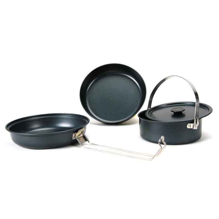 Stansport Black Granite Steel Mess Kit - Black Stansport Black Granite Steel Mess Kit - Black