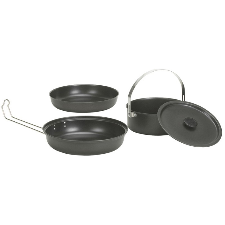 Stansport Black Granite Steel Mess Kit - Black Stansport Black Granite Steel Mess Kit - Black