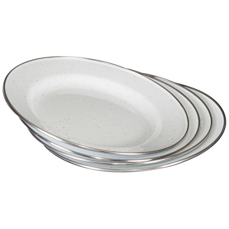 Stansport Deluxe 24-Piece Enamel Tableware Set Stansport Deluxe 24-Piece Enamel Tableware Set
