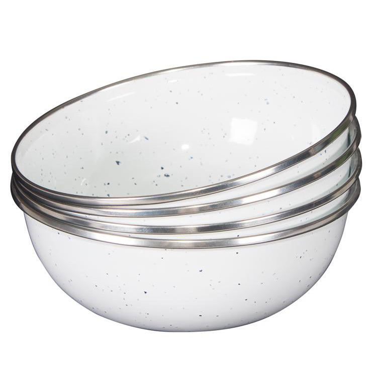 Stansport Deluxe 24-Piece Enamel Tableware Set Stansport Deluxe 24-Piece Enamel Tableware Set