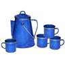 Stansport Enamel Camping Percolator and Mug Set - Blue