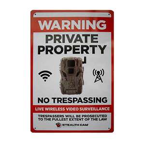 Stealth Cam Surveillance Sign