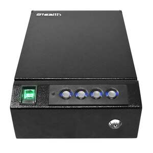 Stealth Safes Top Vault Quick Access Biometric 2 Gun Pistol Safe - Black