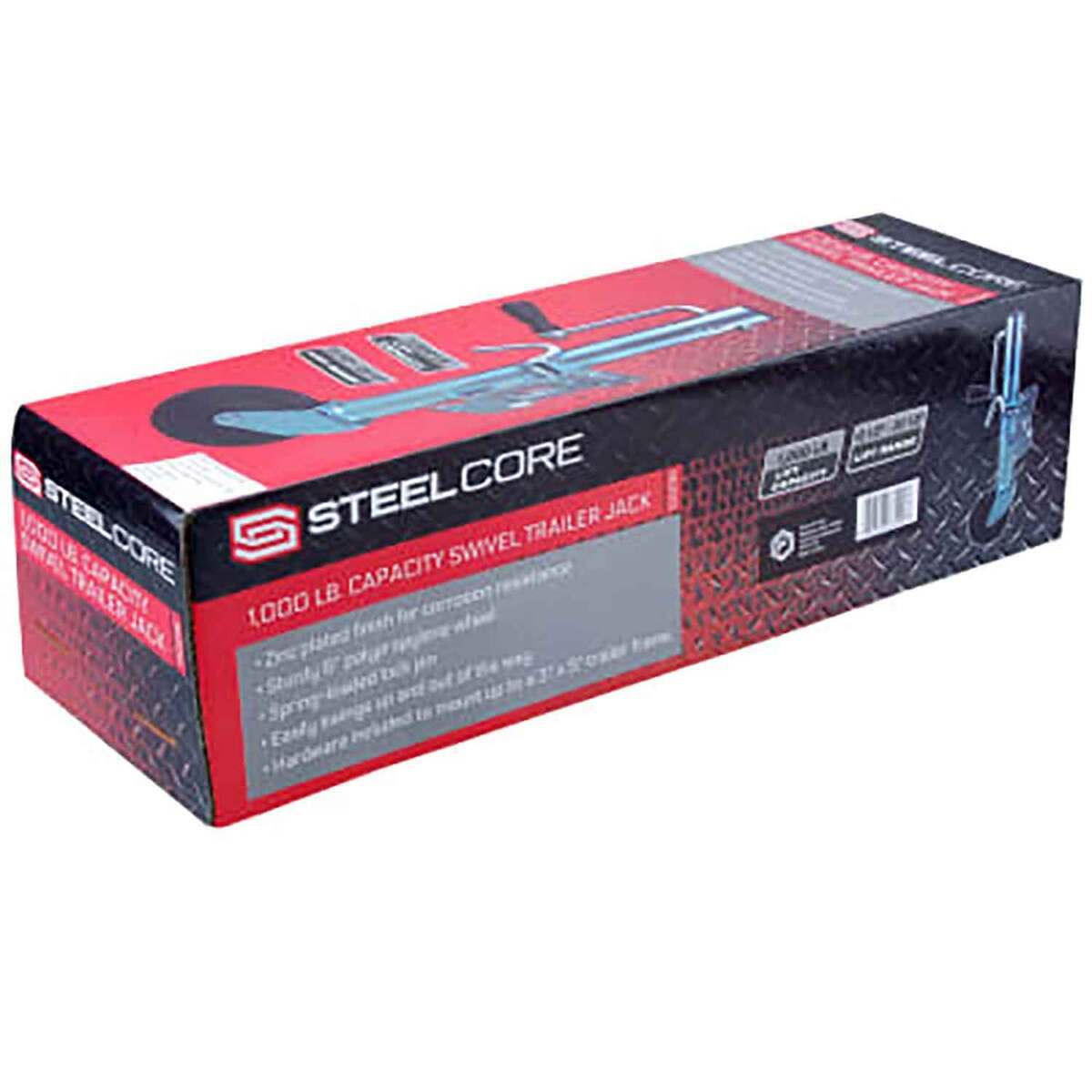 Steel Core 1,000 LB Capacity Swivel Trailer Jack Boat Trailer Accessory - 10.5-20.5in Steel Core 1,000 LB Capacity Swivel Trailer Jack Boat Trailer Accessory - 10.5-20.5in