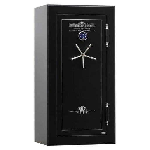 Steelwater Extreme Duty 26 Long Gun Safe - Semi Gloss Black - Black