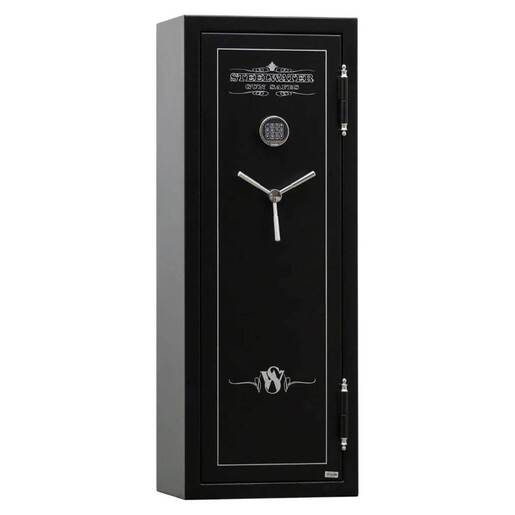 Steelwater Heavy Duty 16 Long Gun Safe – Semi Gloss Black – Semi-Gloss Black