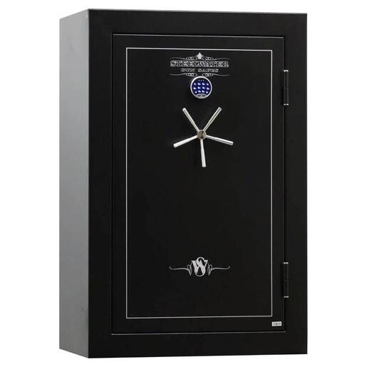 Steelwater Heavy Duty 39 Long Gun Safe – Semi Gloss Black – Black