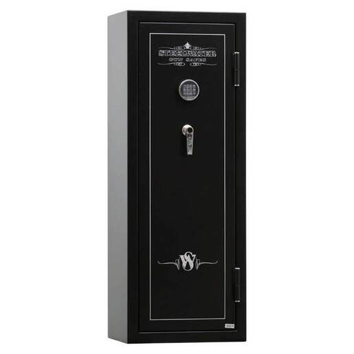 Steelwater Standard Duty 16 Long Gun Safe – Black – Semi-Gloss Black