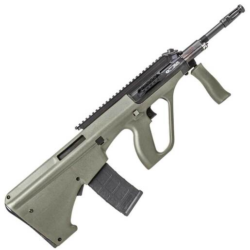 Steyr Arms Aug A3 M1 AR Style Mag 5.56mm NATO 16in Black/Green Semi Automatic Modern Sporting Rifle - 30+1 Rounds - Green - Steyr Arms