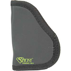 Sticky Holsters MD-2 Super Non-Slip Synthetic Rubber Medium Inside the Waistband Ambidextrous Holster - Black