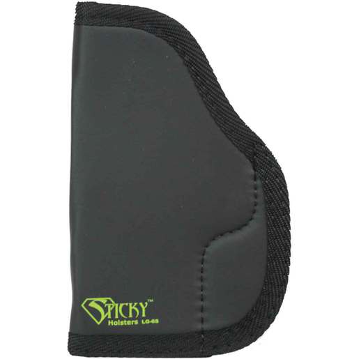 Sticky LG-6 Short Super Non-Slip Synthetic Rubber Large Inside the Waistband Ambidextrous Holster - Black - Black LG-6