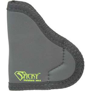 Sticky SM-2 Latex Free Synthetic Rubber Small Ambidextrous Small Holster- Black