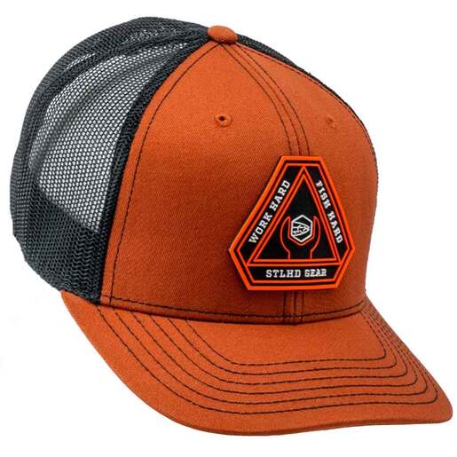 STLHD Grease Monkey Trucker Hat - Orange/Black One Size Fits Most