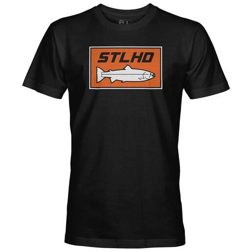 STLHD Men's Standard Logo Short-Sleeve Casual Shirt - Black M